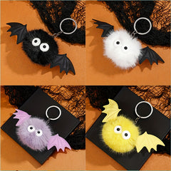 Funny Plush Bat Keychain Holiday Party Decoration Car Home Bag Hanging Gift