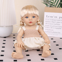 AKODEERD 12 Inch Doll Eyes Outfit Movable Limbs Vinyl Body Light Brown Gift