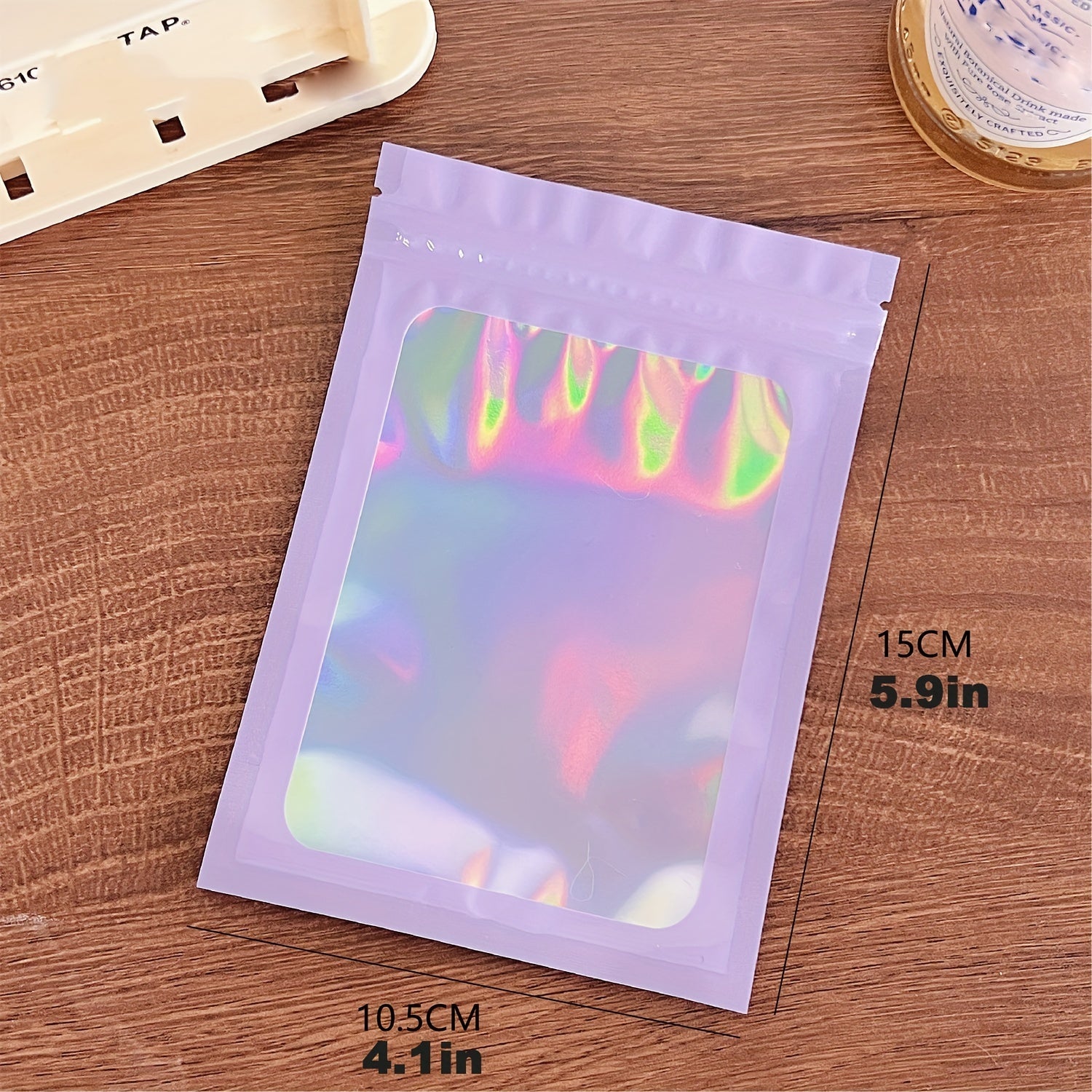 10pcs Holographic Resealable Bags for Small Business Supplies