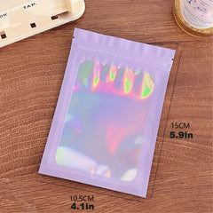 10pcs Holographic Resealable Bags for Small Business Supplies