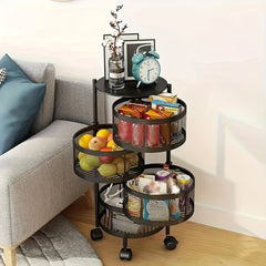 1pc Snack Cart Bedroom Storage Box Mobile Storage Cart Room Decor