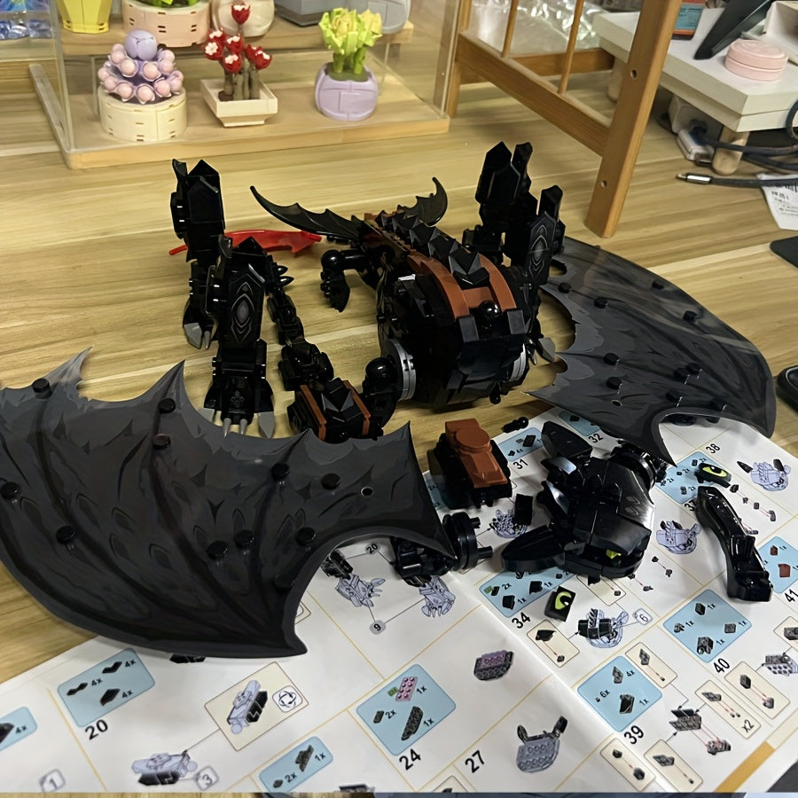 Night Dragon Building Blocks 1000pcs - Adult Difficulty