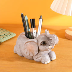 Elephant Pen Holder Toothbrush Storage Resin Ornament