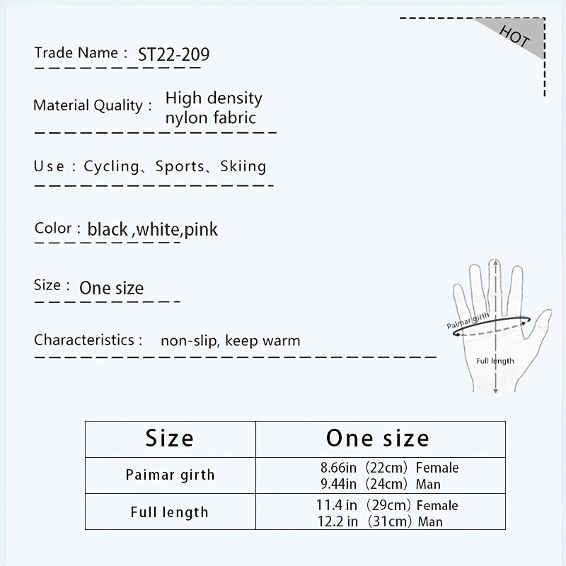 Women's Winter Fleece Waterproof Windproof Ski Gloves