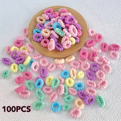Baby Girls Hair Tie Stretch Rubber Bands Hair Rope Hair Bands Ponytail Holders