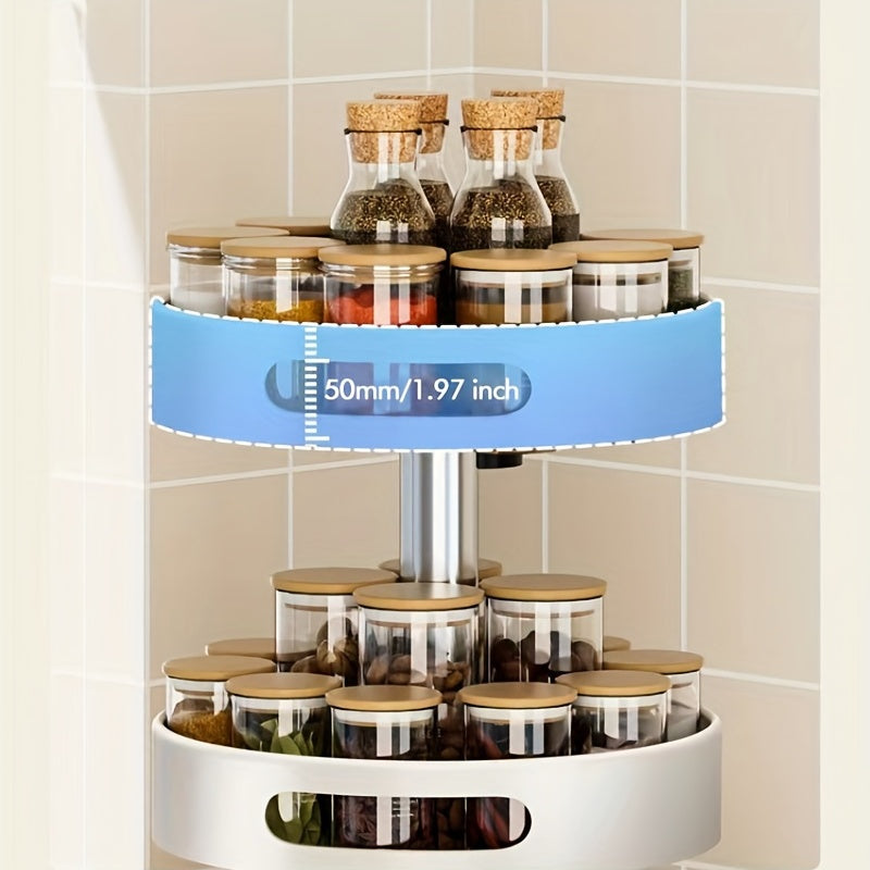 1pc Spice Spinner Spice Rack Organizer Tiered Spice Organizer Spice Bottle Holde