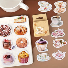 46pcs Afternoon Tea Decorative Stationery Stickers Set Scrapbooking DIY Album