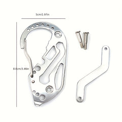 Stainless Steel Multifunction Tool Keychain Screwdriver Wrench
