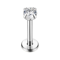 Stainless Steel Zircon Lip Nail Studs Women's Piercing Jewelry