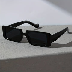 Square Frame Sunglasses Black Polarized Lens UV400