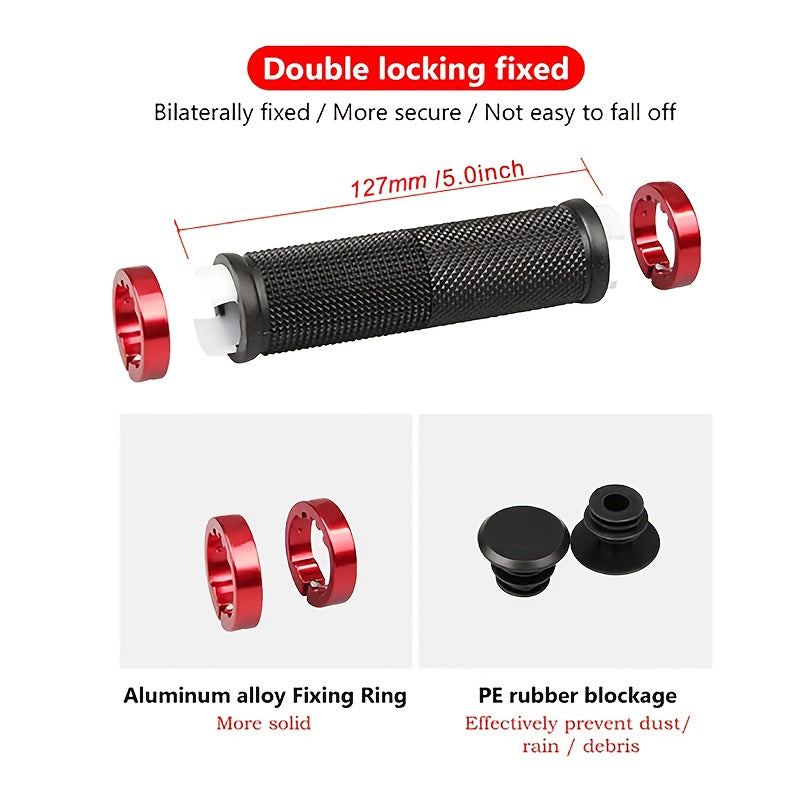2pcs Mountain Bike Handlebar Cover Aluminum Alloy Bilateral Anti off Handlebar