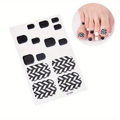 Self Adhesive Toe Nail Stickers Decals Full Wraps for Women Girls
