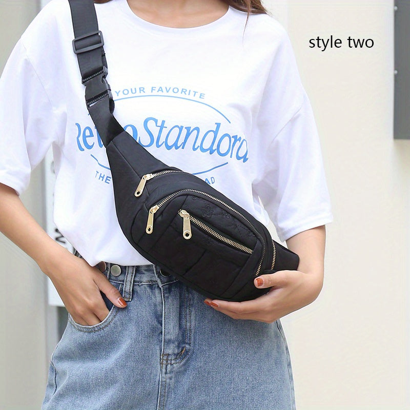 Embroidered Chest Bag Small Waist Bag