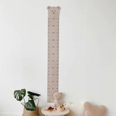 Cartoon Bear Height Measurement Stick for Kids' Room Decor