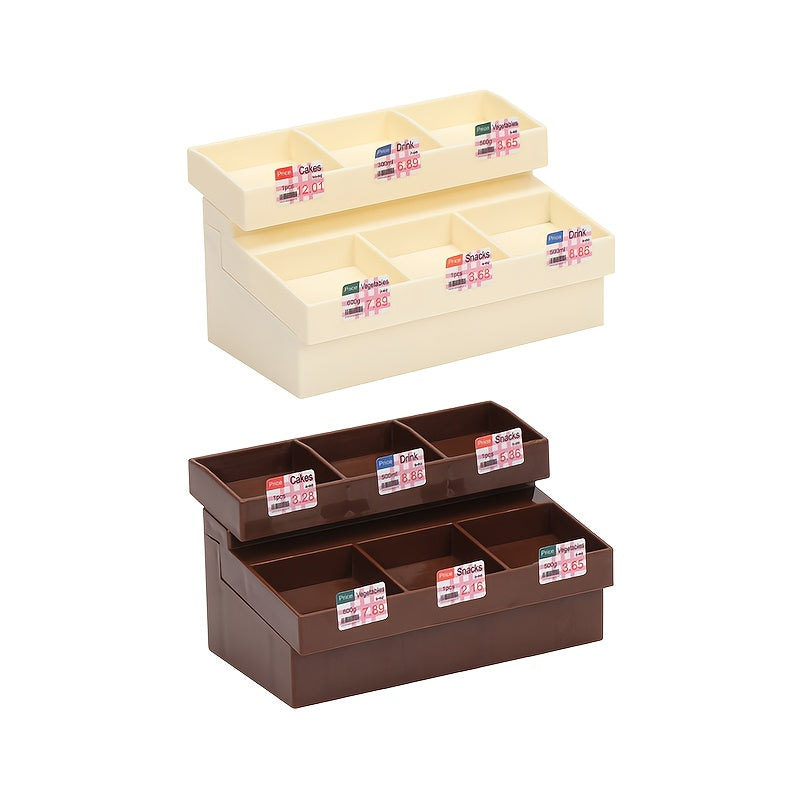 Dollhouse Supermarket Display Cabinet Dark Brown & Beige Kitchen Decor