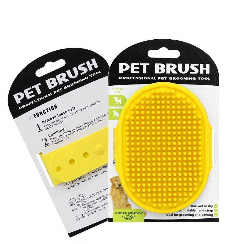 2 in 1 Pet Bath Brush and Massage Glove for Cats and Dogs