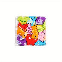 12pcs 3D Boxed Puzzle Kids Toys - Various Themes - Cognitive Matching Puzzle