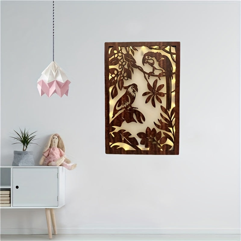 Retro Wooden LED Wall Decoration Light