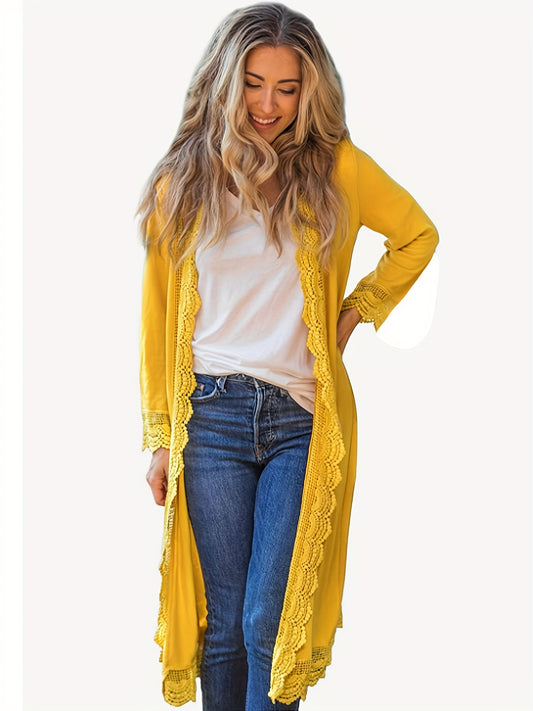  Casual Cardigan Open Front Long Cardigan