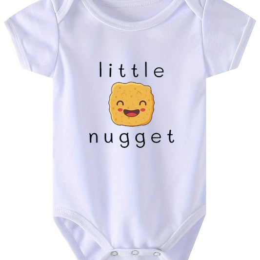 Baby Girls Casual Little Nugget Short Sleeve Round Neck Onesie Clothes