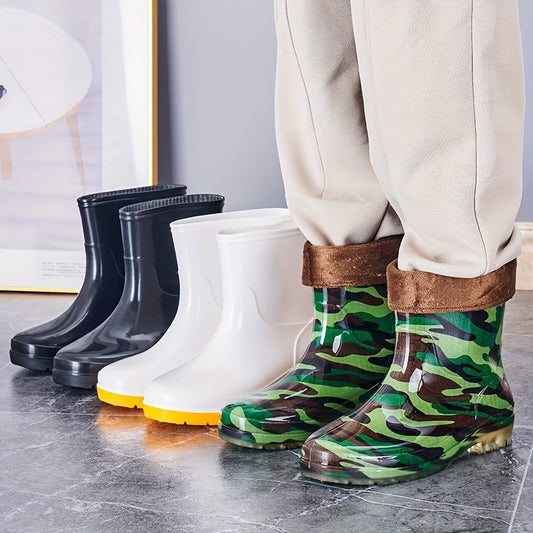 Men's Waterproof Rain Boots Non Slip Durable Work Shoes