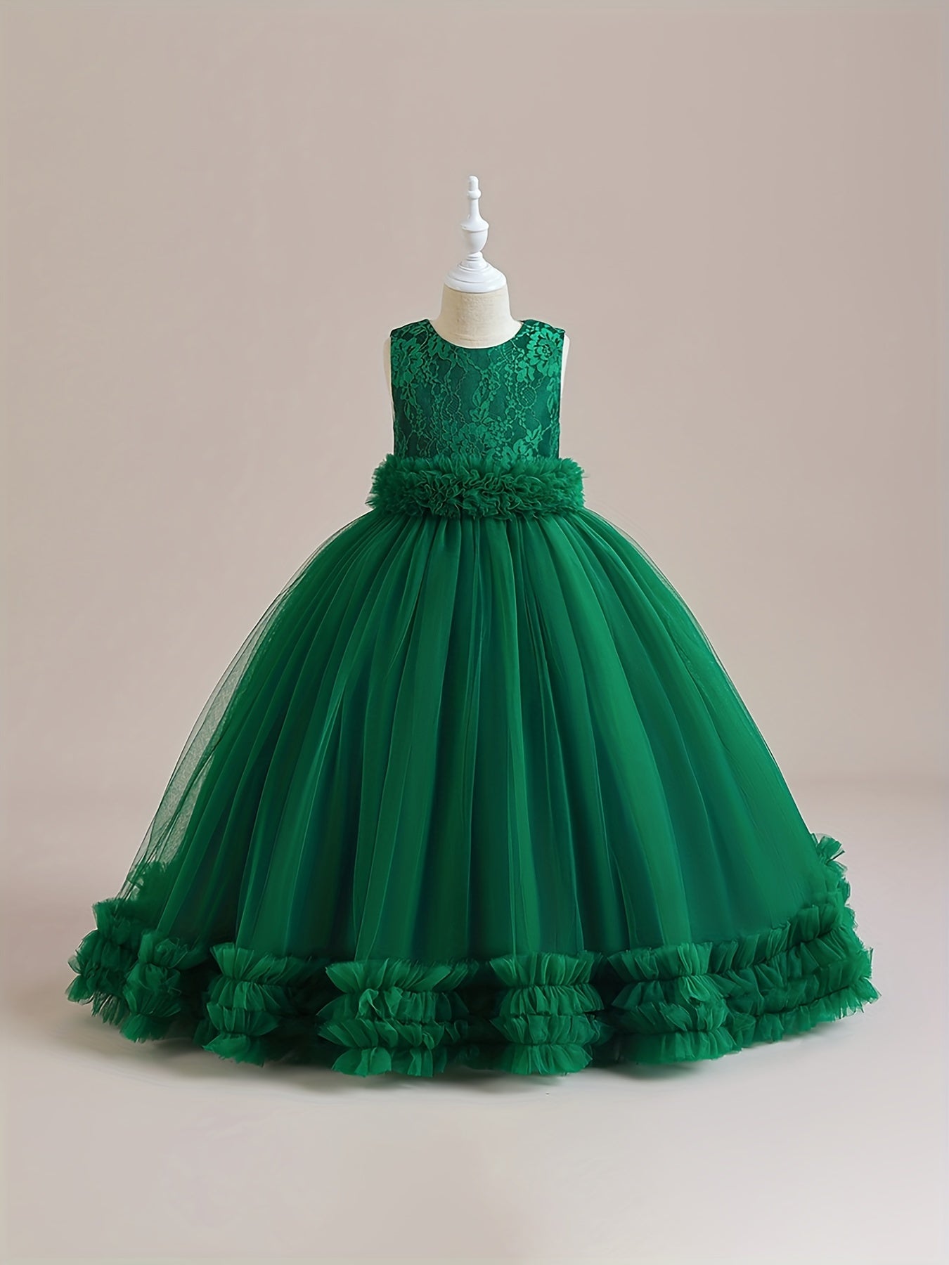 Girls Grace Tulle Stitching Formal Maxi Dress