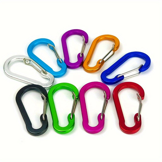 9pcs Aluminum Alloy Carabiner Hooks for Outdoor Activities
