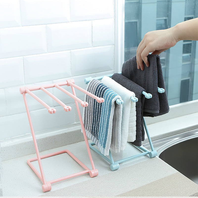 Desktop Towel And Cup Hanger Foldable Shelf