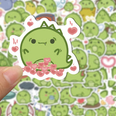 50pcs Cute Little Dinosaur Stickers for Kids