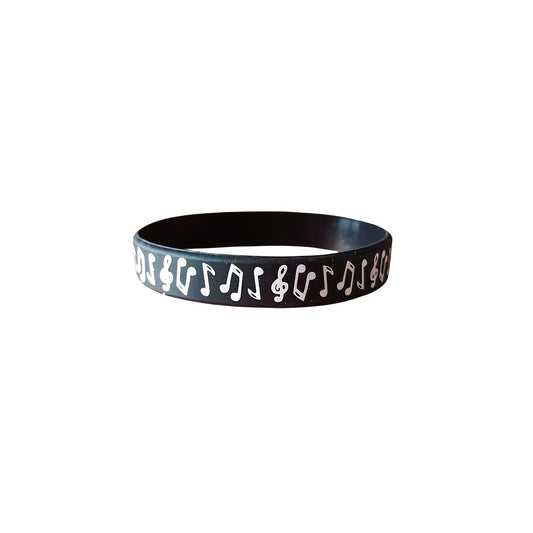 4pcs Music Note Silicone Bracelet Stylish Rubber Wristband