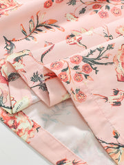 Girls' Ruffle Collar Floral Long Sleeve Casual Dress