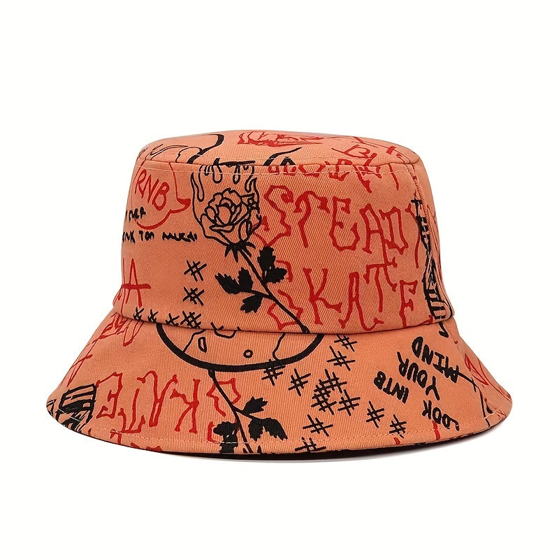 Letter Pattern Fisherman Hat Sun Hat Street Tide Cotton Hat
