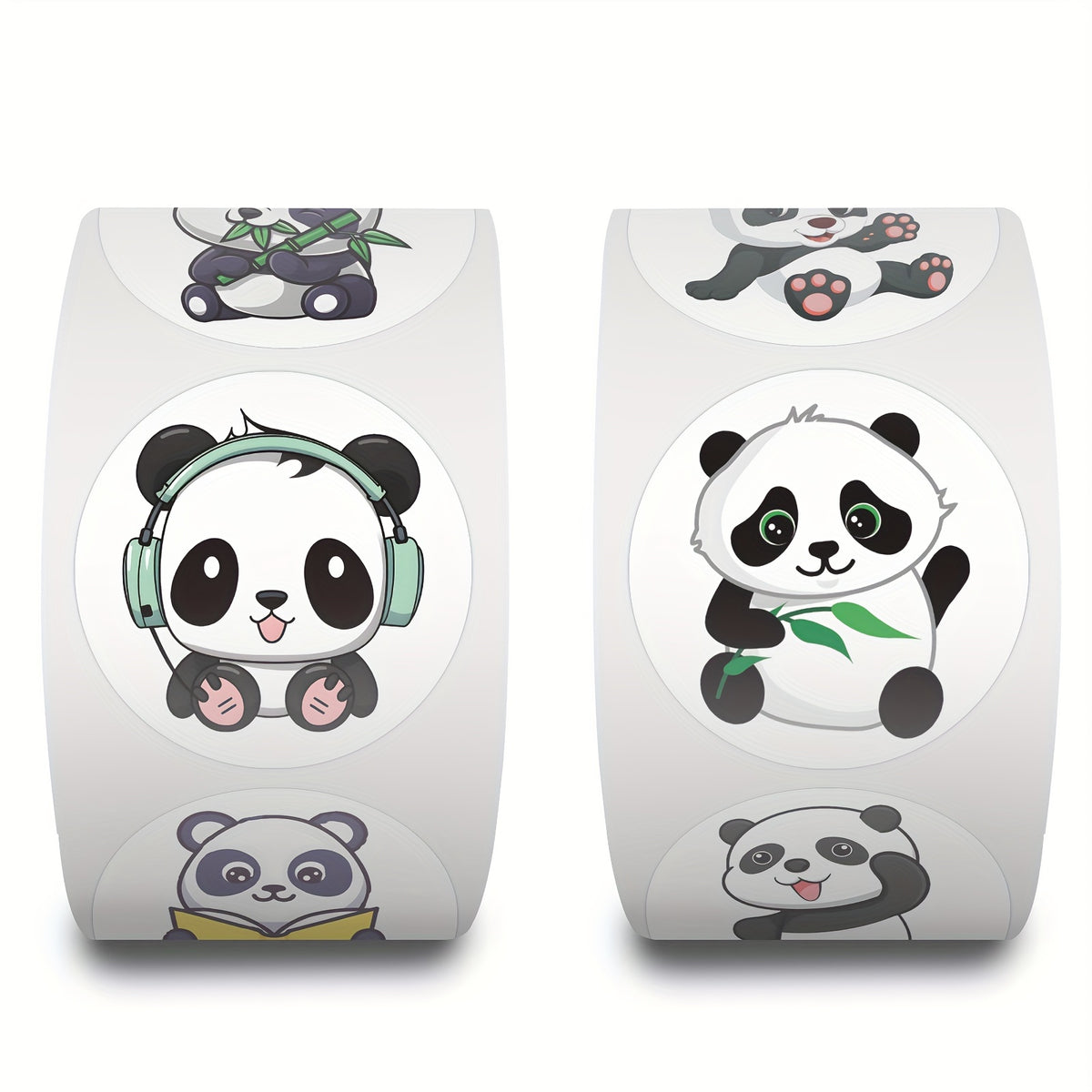500pcs Cartoon Panda Animal Tape Decorative Luggage Mobile Phone Case Roll