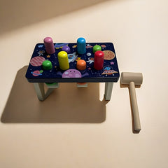 Wooden Starry Sky Pounding Station Toy for Kids