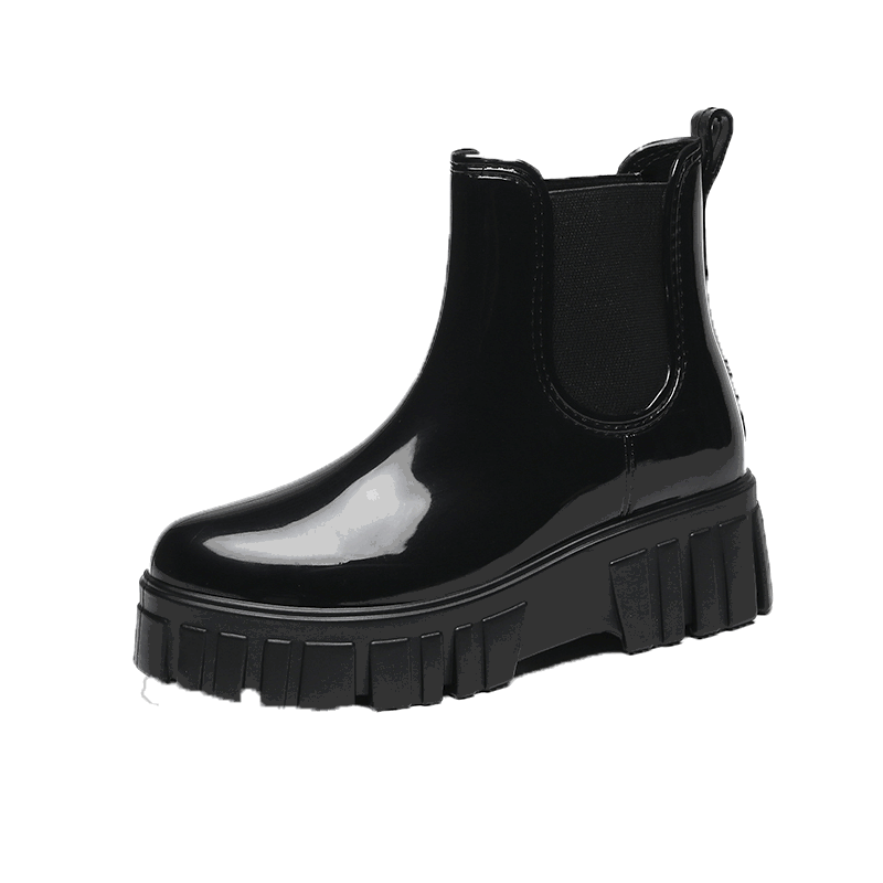 Women's Non Slip Rubber Rain Boots Comfortable Waterproof Solid Water Boots