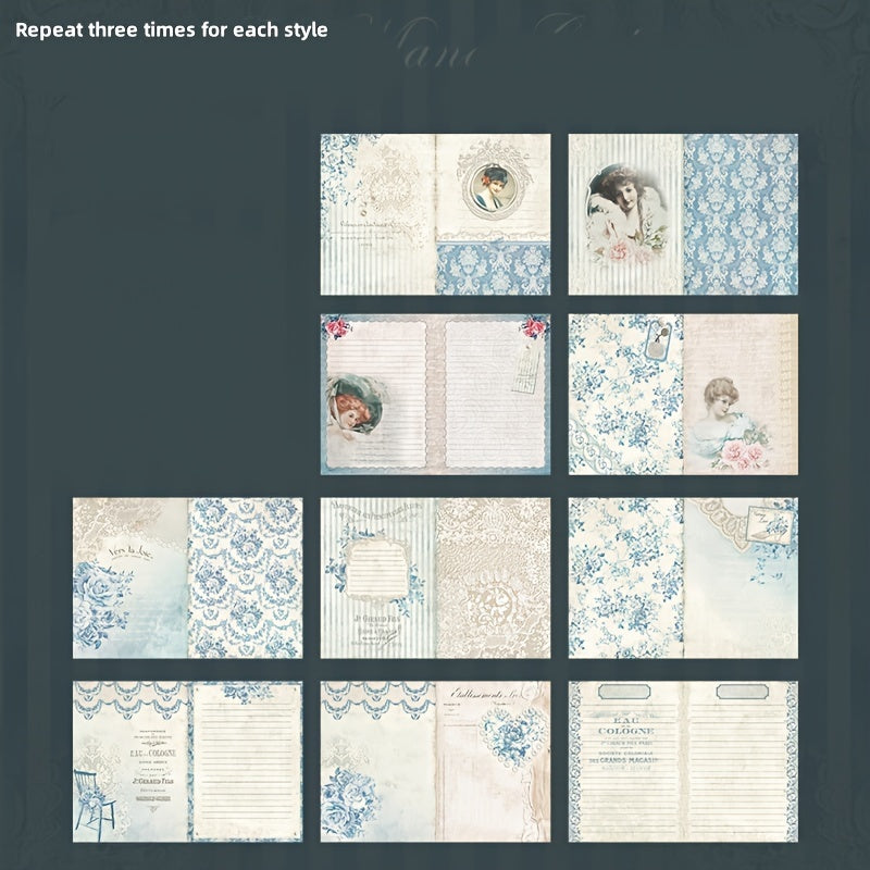 30pcs Manor Maiden Series Large Size Character Notebook for Students
