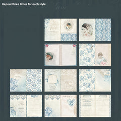 30pcs Manor Maiden Series Large Size Character Notebook for Students