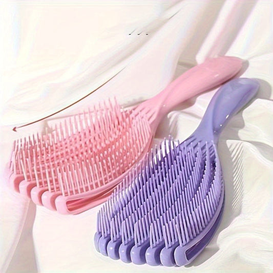 Wet & Dry Hair Comb Fluffy Styling Tangle Nylon Bristles Scalp Massage