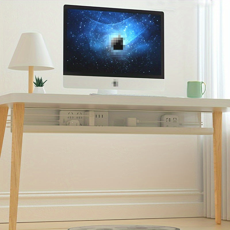 Desk Cable Management Rack Wire Storage Slot No Drilling