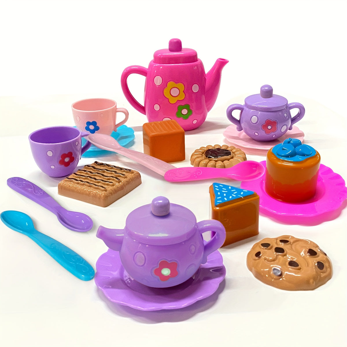 Princess Tea Party Play Set for Little Girls - Pretend Teapot & Cups