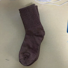 5 Pairs Casual Plain Socks Breathable Comfy Crew Socks for Men Women