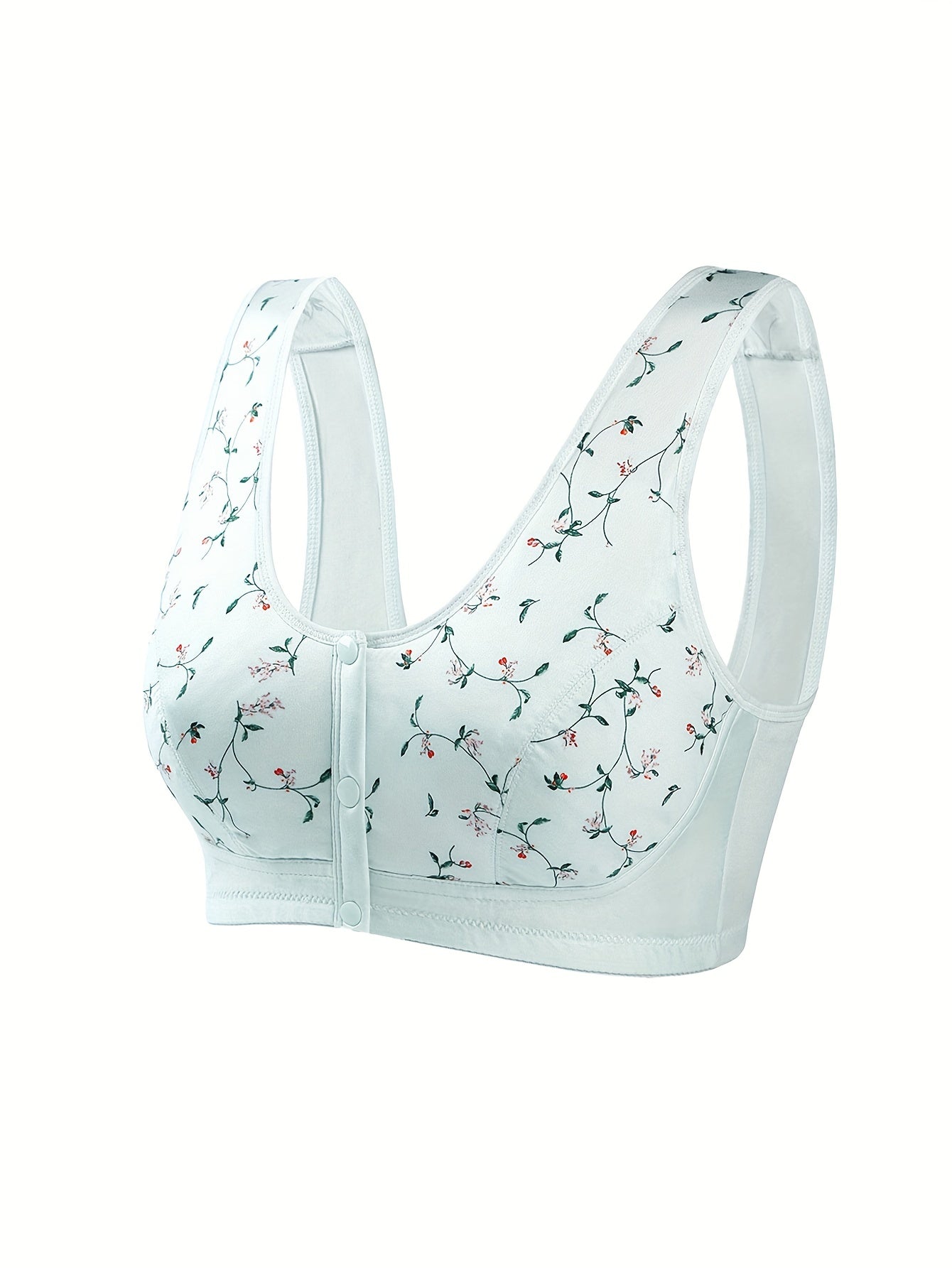  Floral Print Seamless Comfort Bralette