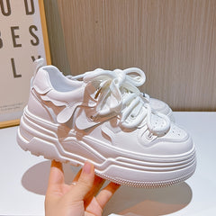 Women's Chunky Sneakers Breathable Lace Up Casual Shoes
