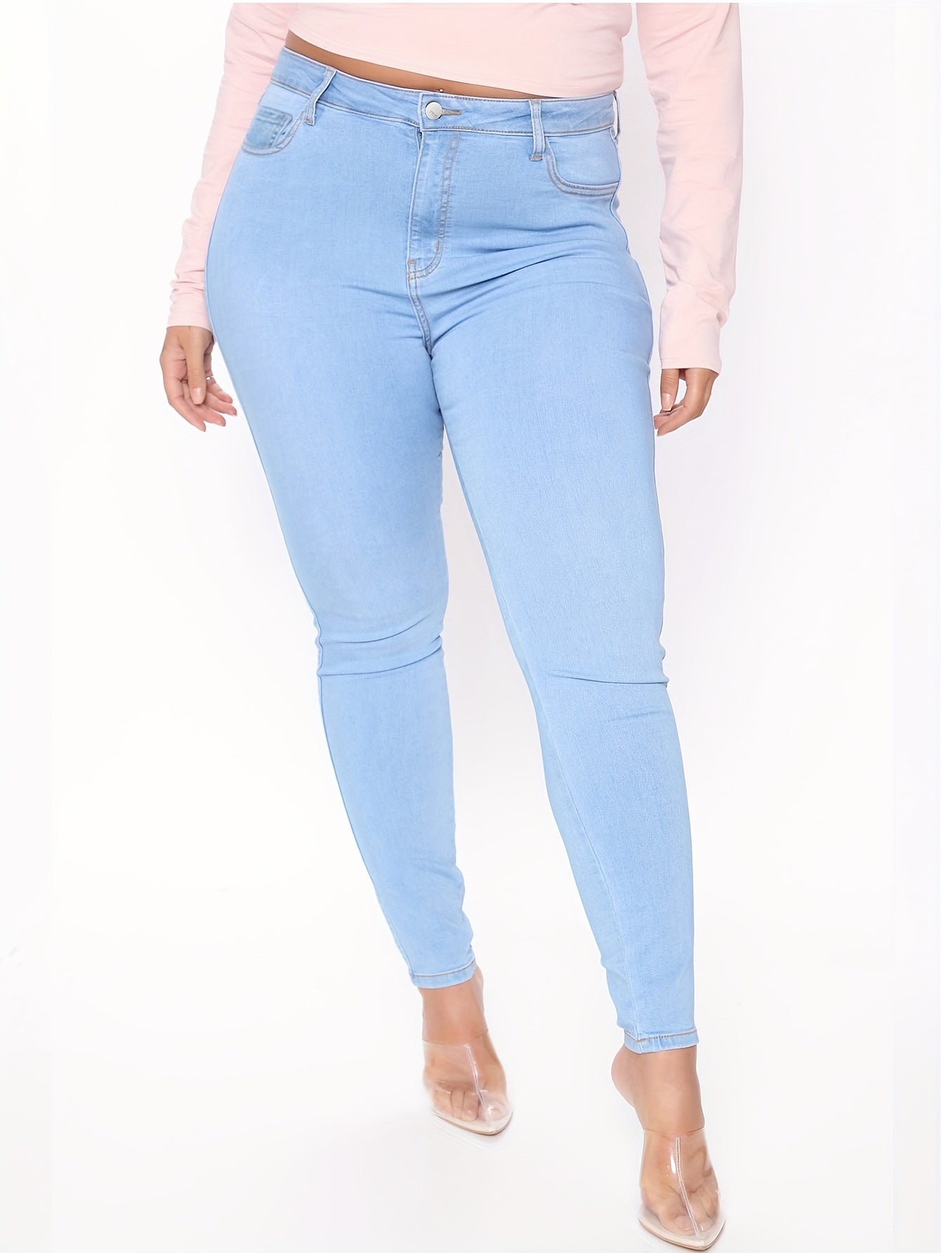  Button Fly Slimming Washed Jeans