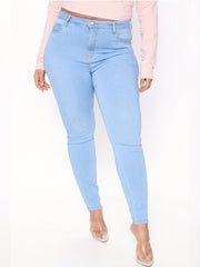  Button Fly Slimming Washed Jeans