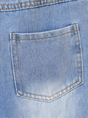 Boys Ripped Short Jeans Non Elastic Casual Short Pants Kids Clothes