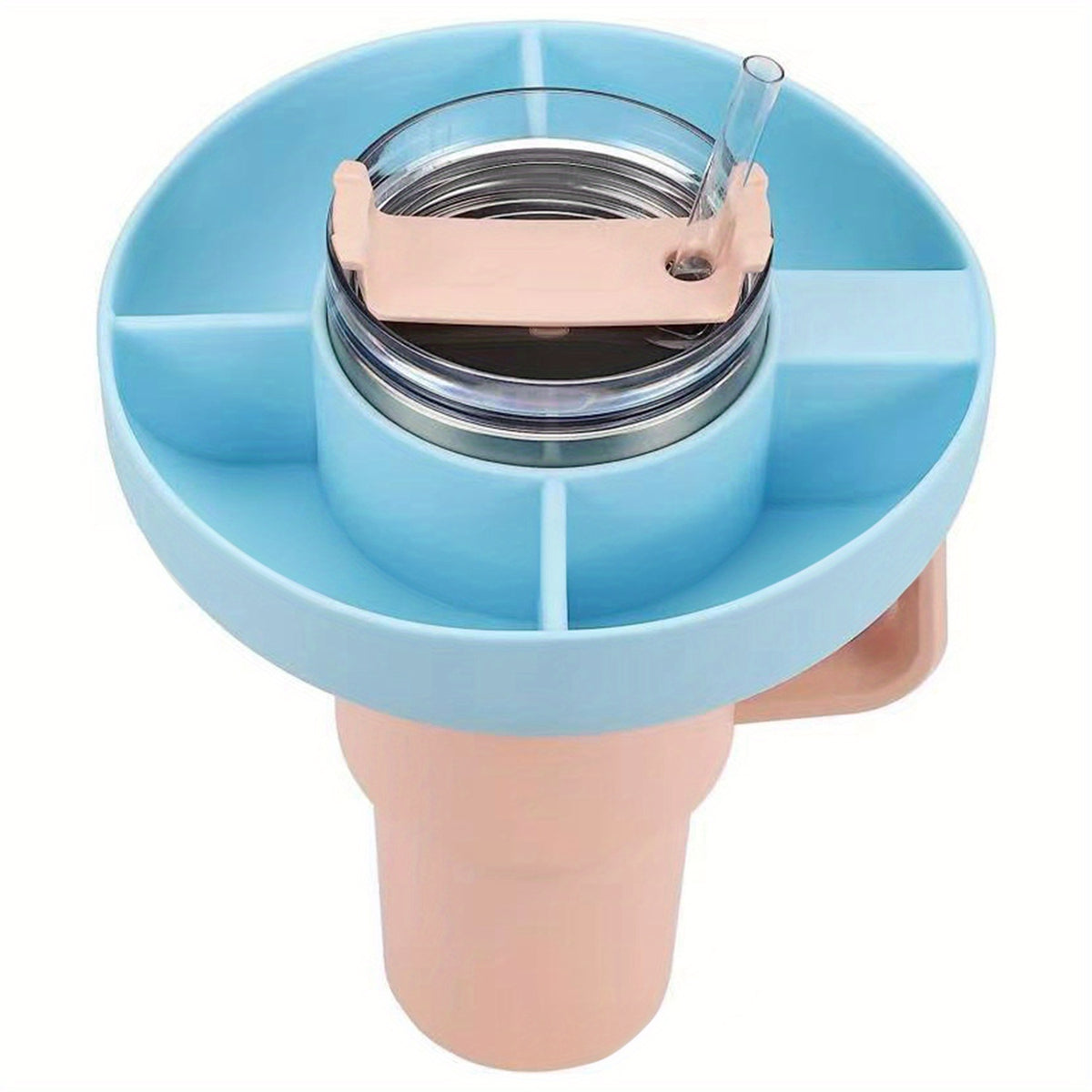Silicone Snack Bowl: 40Oz Tumbler Handle Tray Cup