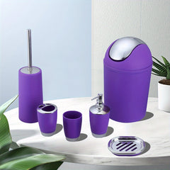 6pcs Bathroom Accessories Set Toothbrush Holder Soap Dispenser