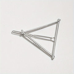 Triangle Frame Hair Clip Minimalist Solid Hair Pin Metal Headwear