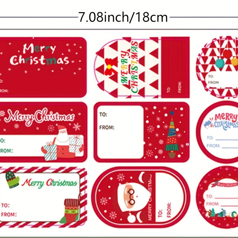 10pcs Christmas Holiday Decoration Gift Self-adhesive Sticker Label